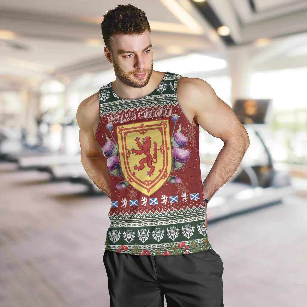 Scotland Christmas Men Tank Top The Royal Arms of Scotland With Thistle - Wonder Print Shop