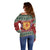 Scotland Christmas Off Shoulder Sweater The Royal Arms of Scotland With Thistle - Wonder Print Shop