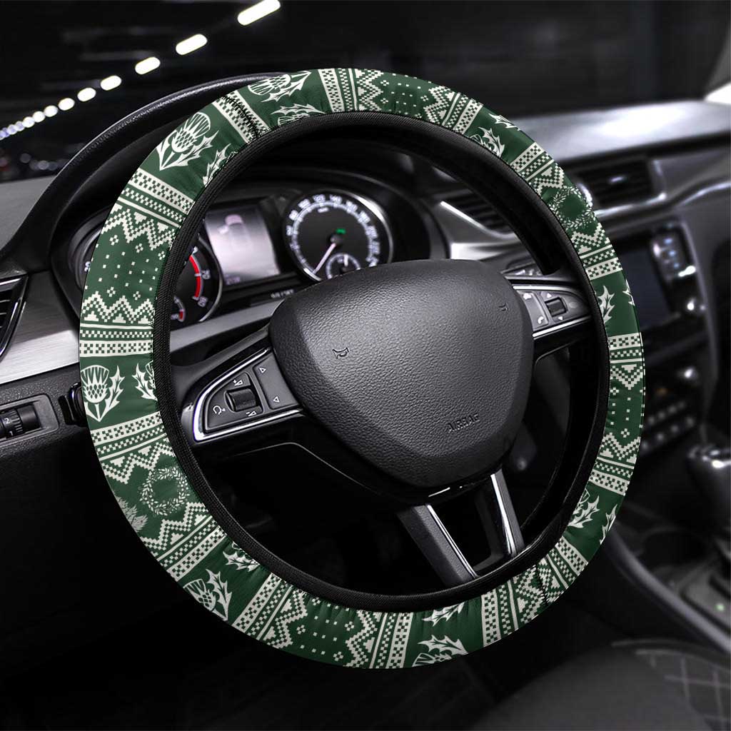 Scotland Christmas Steering Wheel Cover The Royal Arms of Scotland With Thistle