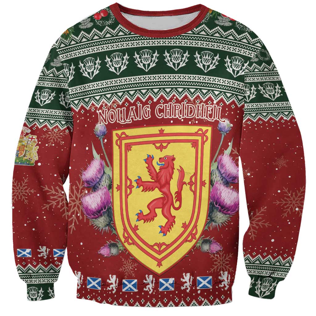 Scotland Christmas Sweatshirt The Royal Arms of Scotland With Thistle