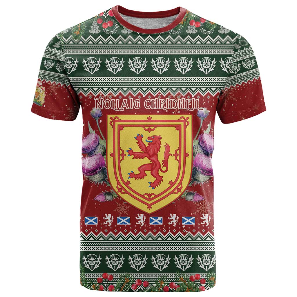 Scotland Christmas T Shirt The Royal Arms of Scotland With Thistle