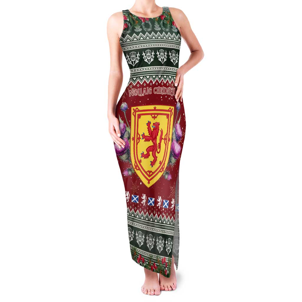 Scotland Christmas Tank Maxi Dress The Royal Arms of Scotland With Thistle