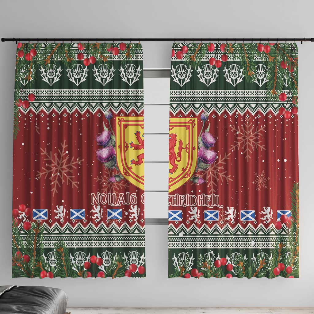 Scotland Christmas Window Curtain The Royal Arms of Scotland With Thistle