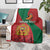 Personalised Morocco Proclamation Day Blanket Moussier's Redstart With Coat Of Arms