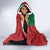 Personalised Morocco Proclamation Day Hooded Blanket Moussier's Redstart With Coat Of Arms