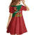 Personalised Morocco Proclamation Day Kid Short Sleeve Dress Moussier's Redstart With Coat Of Arms - Wonder Print Shop