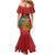 Personalised Morocco Proclamation Day Mermaid Dress Moussier's Redstart With Coat Of Arms - Wonder Print Shop