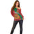 Personalised Morocco Proclamation Day Off Shoulder Sweater Moussier's Redstart With Coat Of Arms - Wonder Print Shop