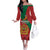 Personalised Morocco Proclamation Day Off The Shoulder Long Sleeve Dress Moussier's Redstart With Coat Of Arms - Wonder Print Shop