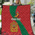 Personalised Morocco Proclamation Day Quilt Moussier's Redstart With Coat Of Arms - Wonder Print Shop