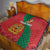 Personalised Morocco Proclamation Day Quilt Moussier's Redstart With Coat Of Arms - Wonder Print Shop