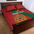 Personalised Morocco Proclamation Day Quilt Bed Set Moussier's Redstart With Coat Of Arms - Wonder Print Shop