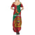 Personalised Morocco Proclamation Day Summer Maxi Dress Moussier's Redstart With Coat Of Arms - Wonder Print Shop