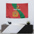 Personalised Morocco Proclamation Day Tapestry Moussier's Redstart With Coat Of Arms