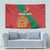 Personalised Morocco Proclamation Day Tapestry Moussier's Redstart With Coat Of Arms