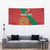 Personalised Morocco Proclamation Day Tapestry Moussier's Redstart With Coat Of Arms