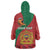 Personalised Morocco Proclamation Day Wearable Blanket Hoodie Moussier's Redstart With Coat Of Arms