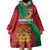 Personalised Morocco Proclamation Day Wearable Blanket Hoodie Moussier's Redstart With Coat Of Arms