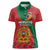 Personalised Morocco Proclamation Day Women Polo Shirt Moussier's Redstart With Coat Of Arms - Wonder Print Shop