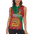 Personalised Morocco Proclamation Day Women Sleeveless Polo Shirt Moussier's Redstart With Coat Of Arms - Wonder Print Shop