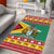 Guyana Christmas Area Rug Coat Of Arms with Flag Style - Wonder Print Shop