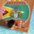 Guyana Christmas Beach Blanket Coat Of Arms with Flag Style - Wonder Print Shop