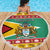 Guyana Christmas Beach Blanket Coat Of Arms with Flag Style - Wonder Print Shop