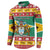 Guyana Christmas Button Sweatshirt Coat Of Arms with Flag Style - Wonder Print Shop