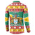 Guyana Christmas Button Sweatshirt Coat Of Arms with Flag Style - Wonder Print Shop