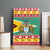 Guyana Christmas Canvas Wall Art Coat Of Arms with Flag Style - Wonder Print Shop