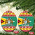 Guyana Christmas Ceramic Ornament Coat Of Arms with Flag Style - Wonder Print Shop