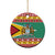 Guyana Christmas Ceramic Ornament Coat Of Arms with Flag Style - Wonder Print Shop