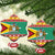 Guyana Christmas Ceramic Ornament Coat Of Arms with Flag Style - Wonder Print Shop