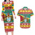 Guyana Christmas Couples Matching Long Sleeve Bodycon Dress and Hawaiian Shirt Coat Of Arms with Flag Style - Wonder Print Shop