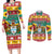 Guyana Christmas Couples Matching Long Sleeve Bodycon Dress and Long Sleeve Button Shirt Coat Of Arms with Flag Style - Wonder Print Shop