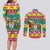 Guyana Christmas Couples Matching Long Sleeve Bodycon Dress and Long Sleeve Button Shirt Coat Of Arms with Flag Style - Wonder Print Shop