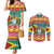 Guyana Christmas Couples Matching Mermaid Dress and Long Sleeve Button Shirt Coat Of Arms with Flag Style