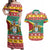 Guyana Christmas Couples Matching Off Shoulder Maxi Dress and Hawaiian Shirt Coat Of Arms with Flag Style - Wonder Print Shop