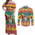 Guyana Christmas Couples Matching Off Shoulder Maxi Dress and Long Sleeve Button Shirt Coat Of Arms with Flag Style - Wonder Print Shop