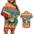 Guyana Christmas Couples Matching Off Shoulder Short Dress and Hawaiian Shirt Coat Of Arms with Flag Style - Wonder Print Shop