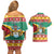 Guyana Christmas Couples Matching Off Shoulder Short Dress and Hawaiian Shirt Coat Of Arms with Flag Style - Wonder Print Shop