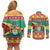 Guyana Christmas Couples Matching Off Shoulder Short Dress and Long Sleeve Button Shirt Coat Of Arms with Flag Style - Wonder Print Shop