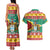 Guyana Christmas Couples Matching Tank Maxi Dress and Hawaiian Shirt Coat Of Arms with Flag Style - Wonder Print Shop