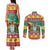 Guyana Christmas Couples Matching Tank Maxi Dress and Long Sleeve Button Shirt Coat Of Arms with Flag Style - Wonder Print Shop