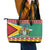 Guyana Christmas Leather Tote Bag Coat Of Arms with Flag Style - Wonder Print Shop