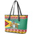 Guyana Christmas Leather Tote Bag Coat Of Arms with Flag Style - Wonder Print Shop