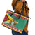 Guyana Christmas Leather Tote Bag Coat Of Arms with Flag Style - Wonder Print Shop