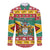 Guyana Christmas Long Sleeve Button Shirt Coat Of Arms with Flag Style - Wonder Print Shop