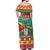 Guyana Christmas Off Shoulder Maxi Dress Coat Of Arms with Flag Style - Wonder Print Shop