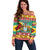 Guyana Christmas Off Shoulder Sweater Coat Of Arms with Flag Style - Wonder Print Shop